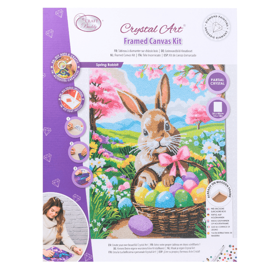 Load image into Gallery viewer, Spring rabbit Crystal Art Canvas Kit 35x45 pack 
