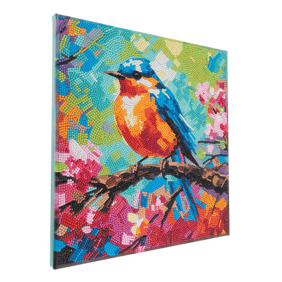 Load image into Gallery viewer, Spring Robin Crystal Art Canvas Kit 30x30 7
