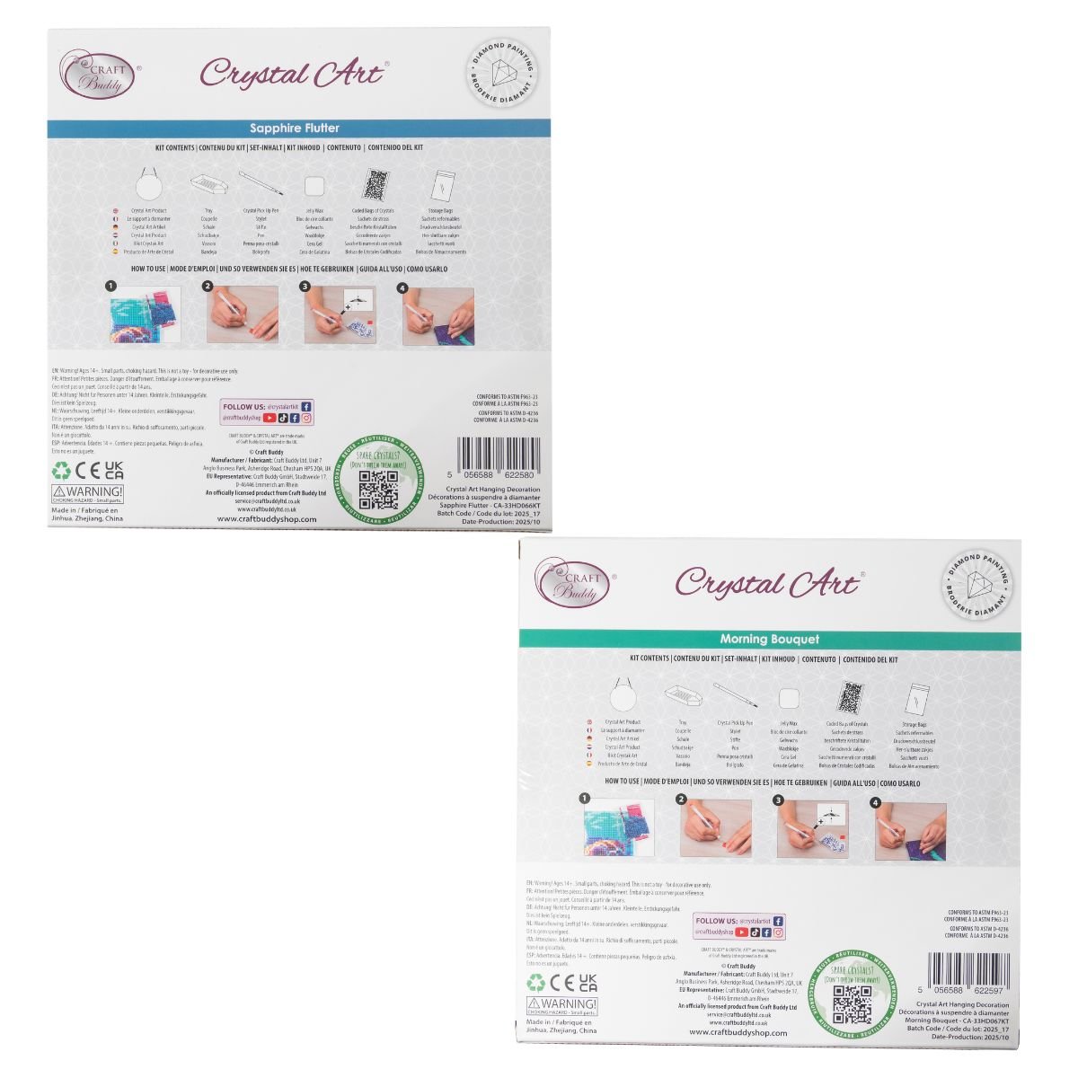 Spring diamond art hanging decorations back packaging 