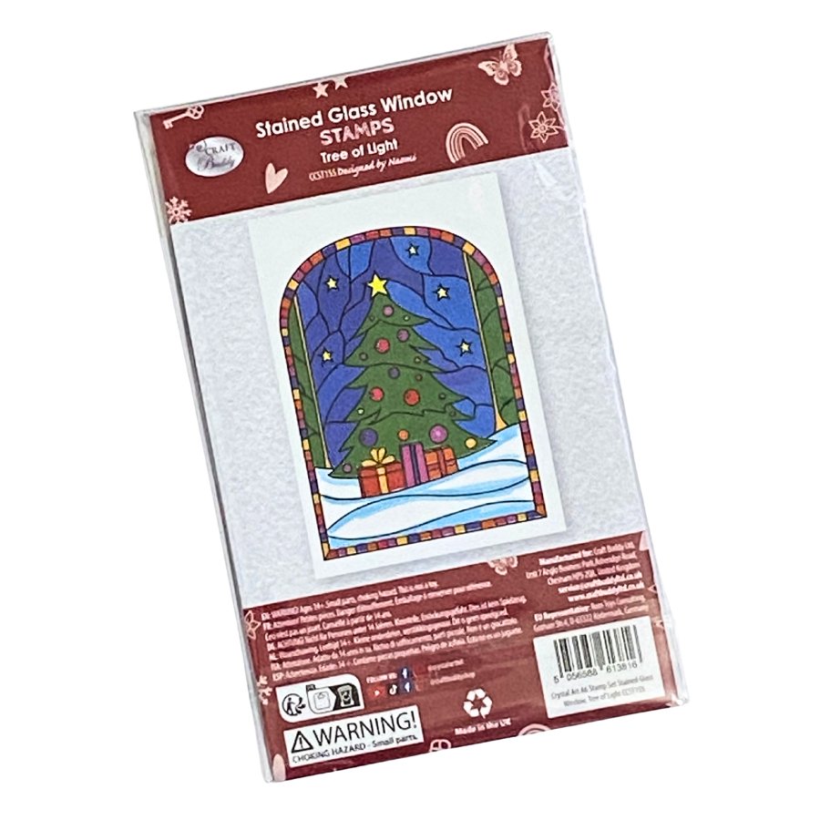 Stained Glass A6 Stamp Set Tree Of Light pack back 2