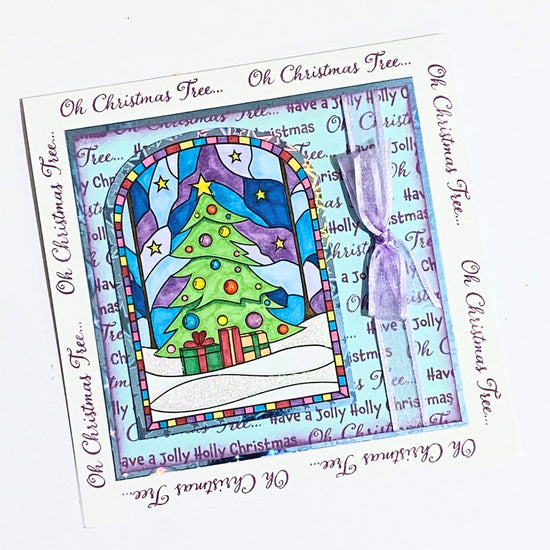 Stained Glass A6 Stamp Set Tree Of Light pack example 2