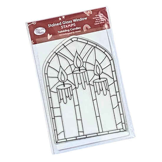 Stained Glass A6 Stamp Set Twinkling Candles back