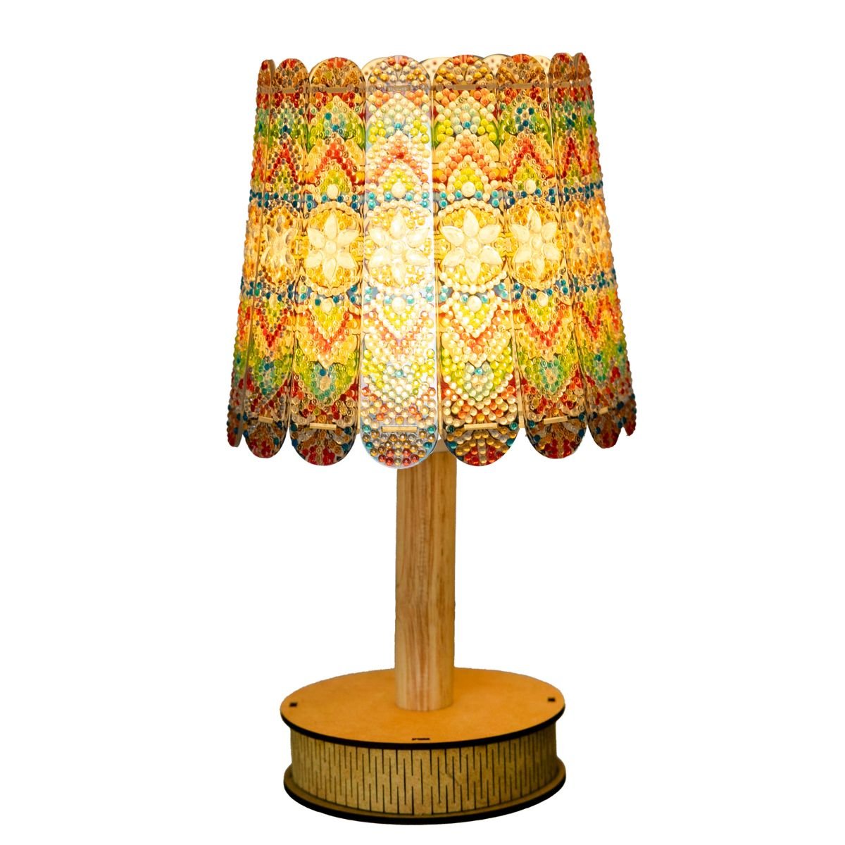 Sunburst mosaic diamond art lamp on