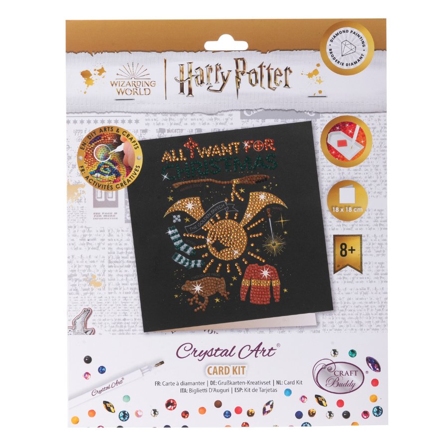 The Golden Snitch Harry Potter Crystal Art Card pack front