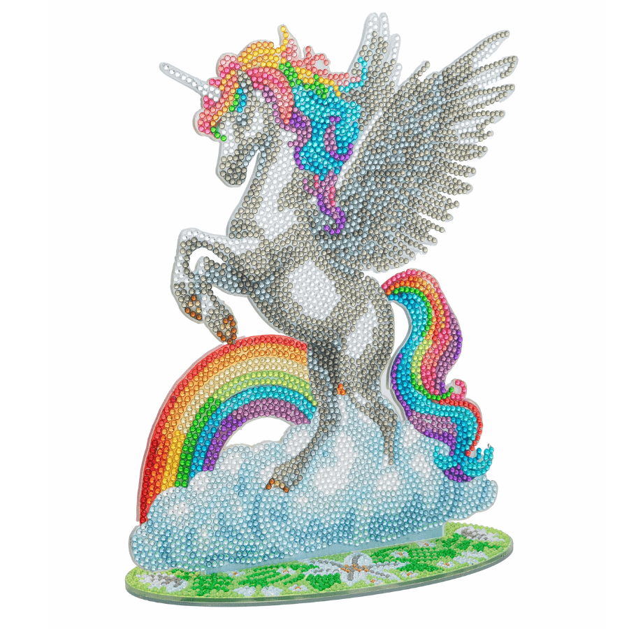 Unicorn Crystal Art Wooden Decoration angle