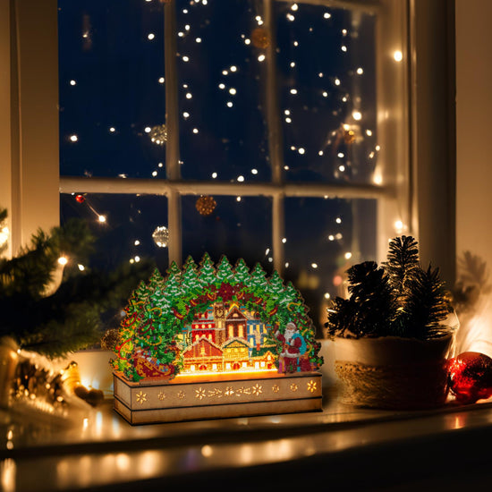 "Christmas Scene" 3D Crystal Art Light Up Scene Kit