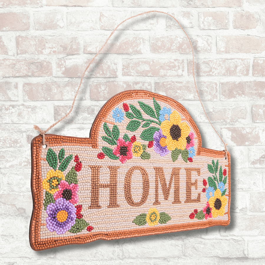 "Home" Crystal Art Sign