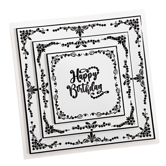 All Kinds Of Birthday Greetings Crystal Art A6 Scrapbook Stamp Set
