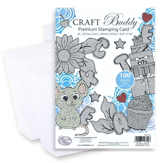 100 Sheets of A4 Premium Stamping Card - SC100