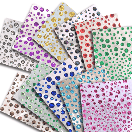 325 x 2,3,4,5mm Self Adhesive Gems
