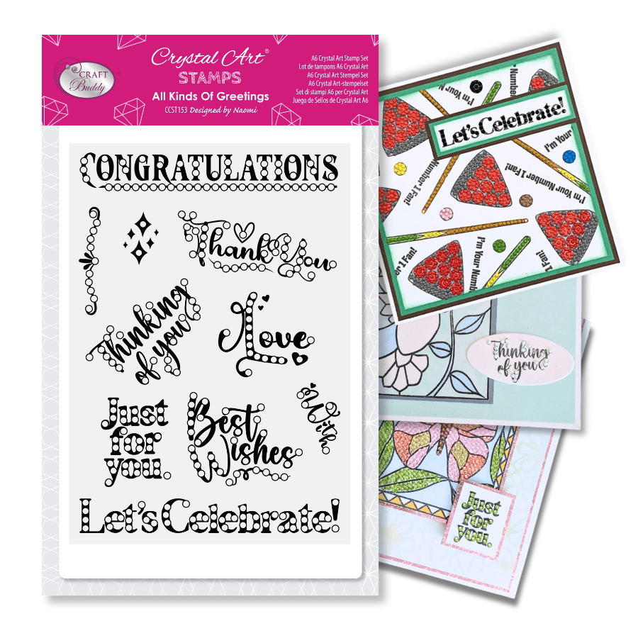 "All Kinds Of Greetings” A6 Stamp Set
