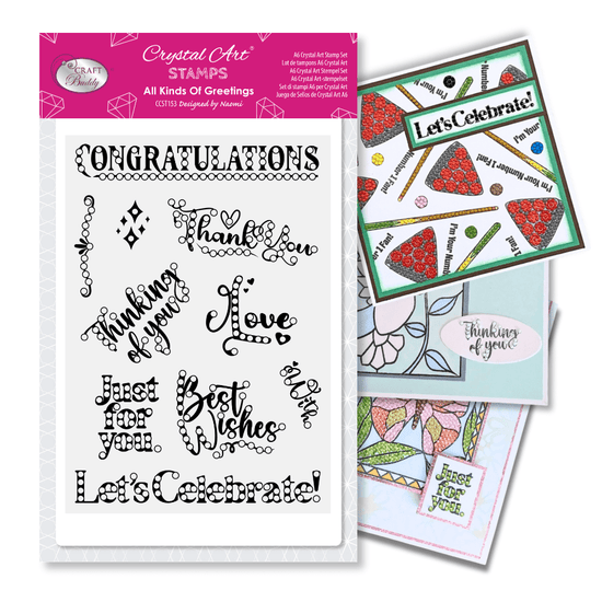 "All Kinds Of Greetings” A6 Stamp Set