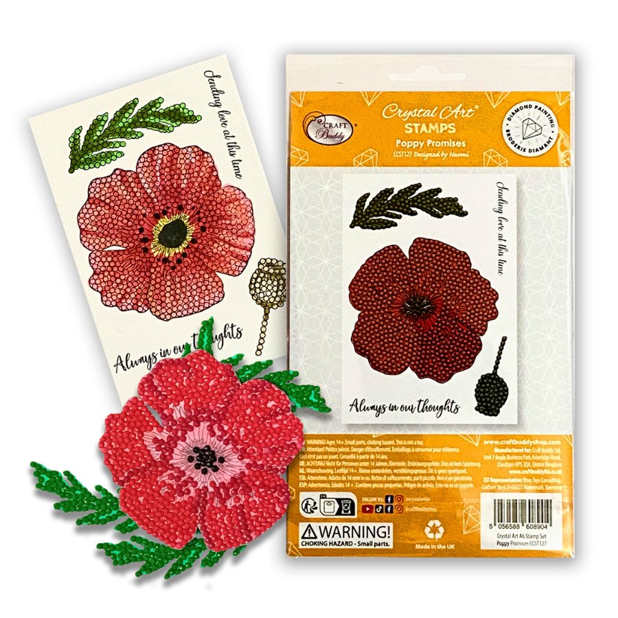 "Poppy Promises" Crystal Art A6 Stamp Set