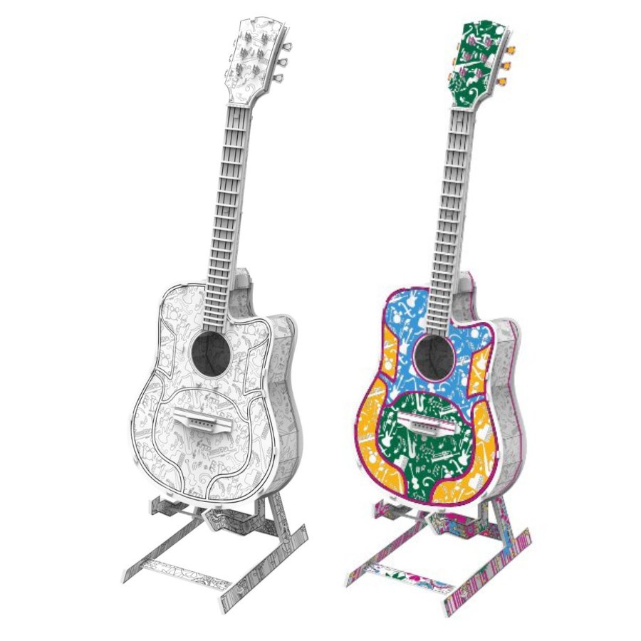 "Groovy Guitar" 3D Colour Me! Puzzle Kit