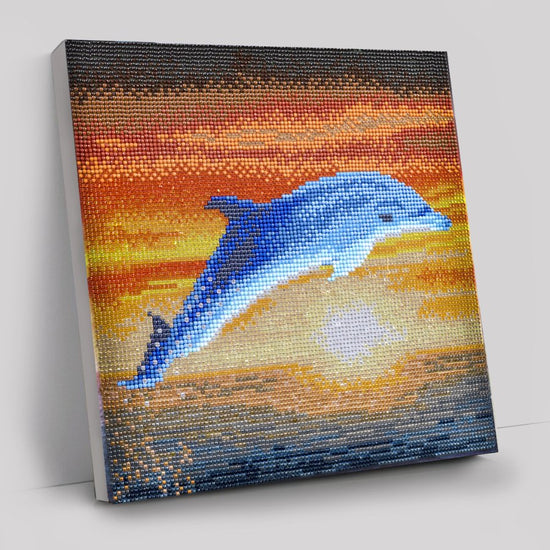 "Dolphin Sunrise" 30x30cm Crystal Art Kit