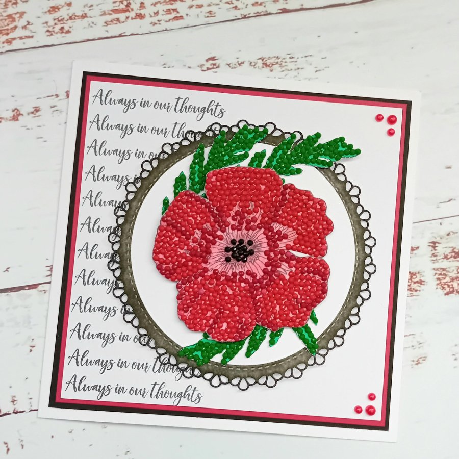 "Poppy Promises" Crystal Art A6 Stamp Set