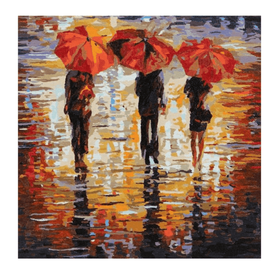 "In the Rain" by Leonid Afremov Paint By Numb3rs Kit 30x30cm