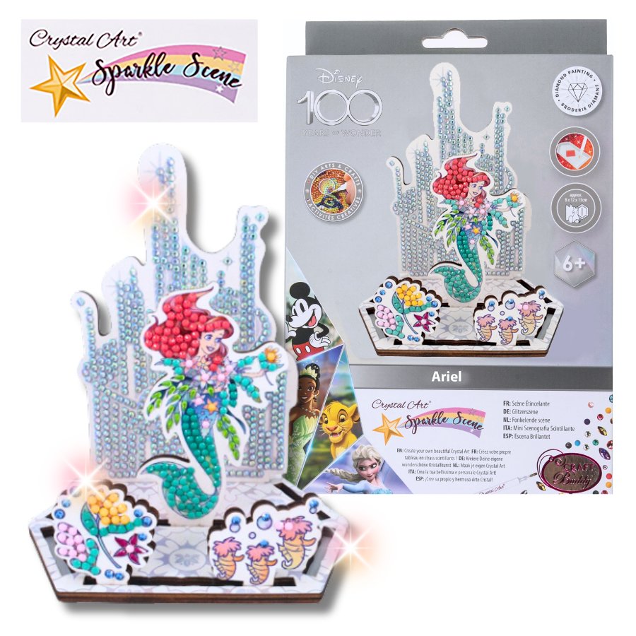 "Ariel" Crystal Art Disney 100 Sparkle Scene