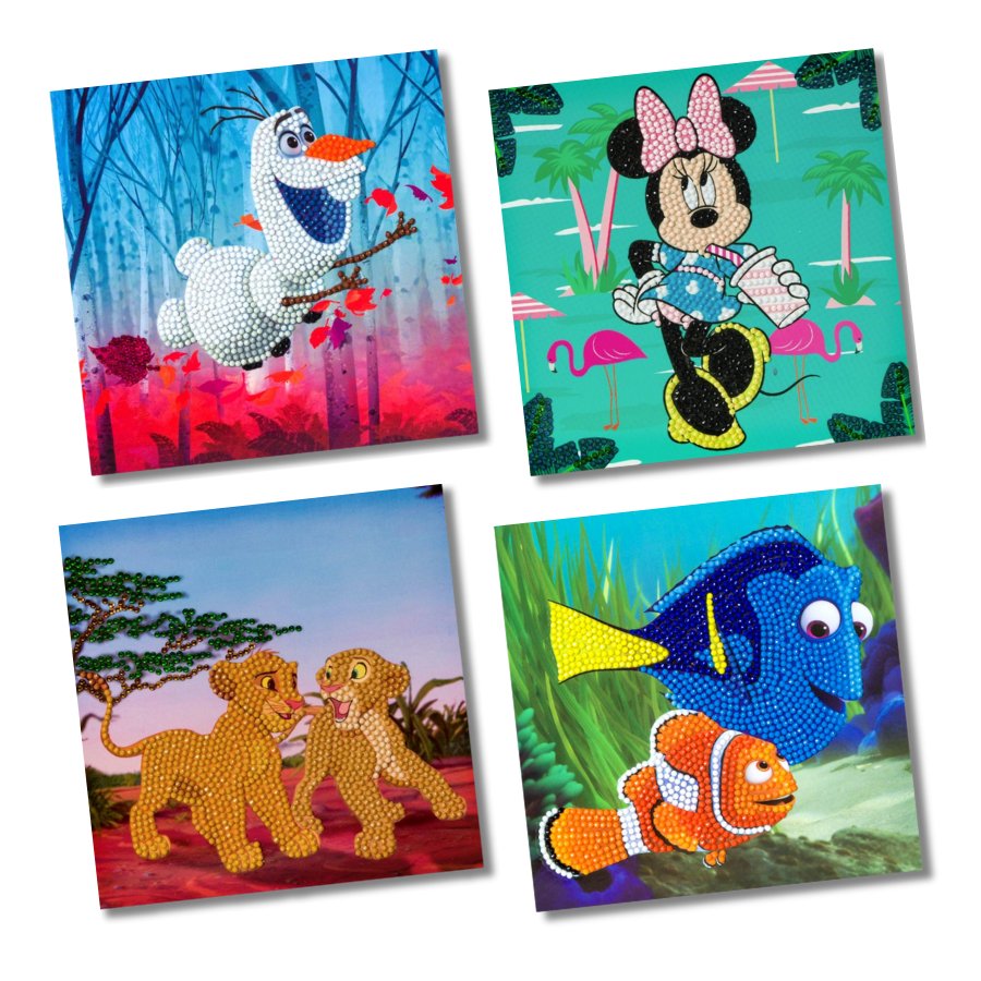 "Disney" Crystal Art Card Set Set of 8