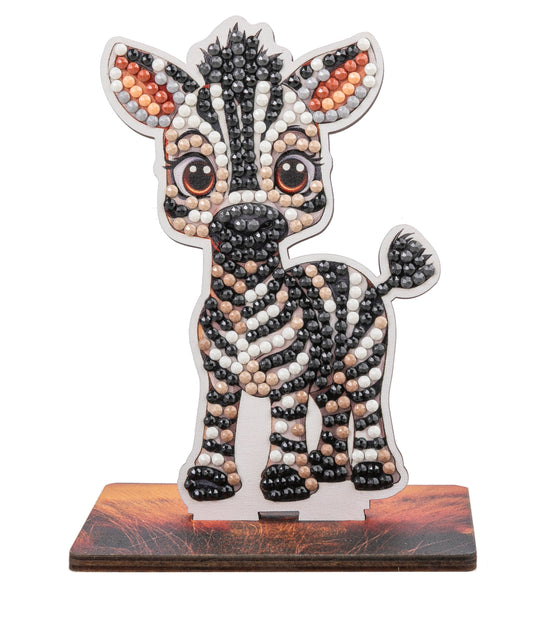 Load image into Gallery viewer, Zebra Crystal Art Wildlife Buddies complete

