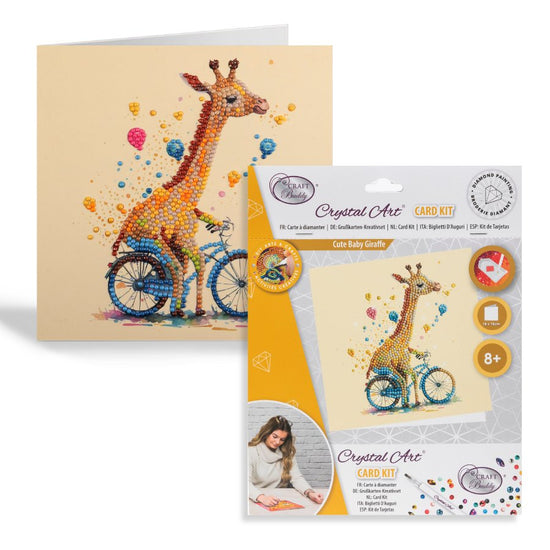 baby giraffe crystal art card kit 2