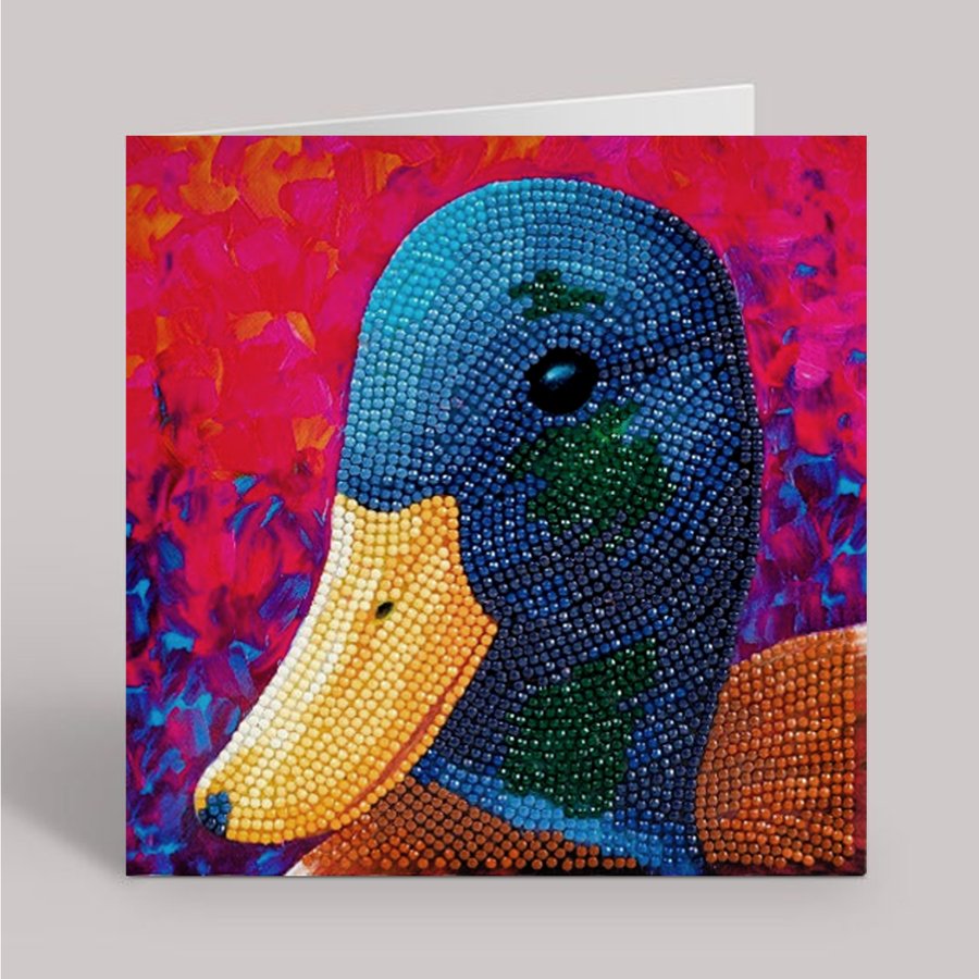 delightful duck Rachel Froud Crystal Art Card