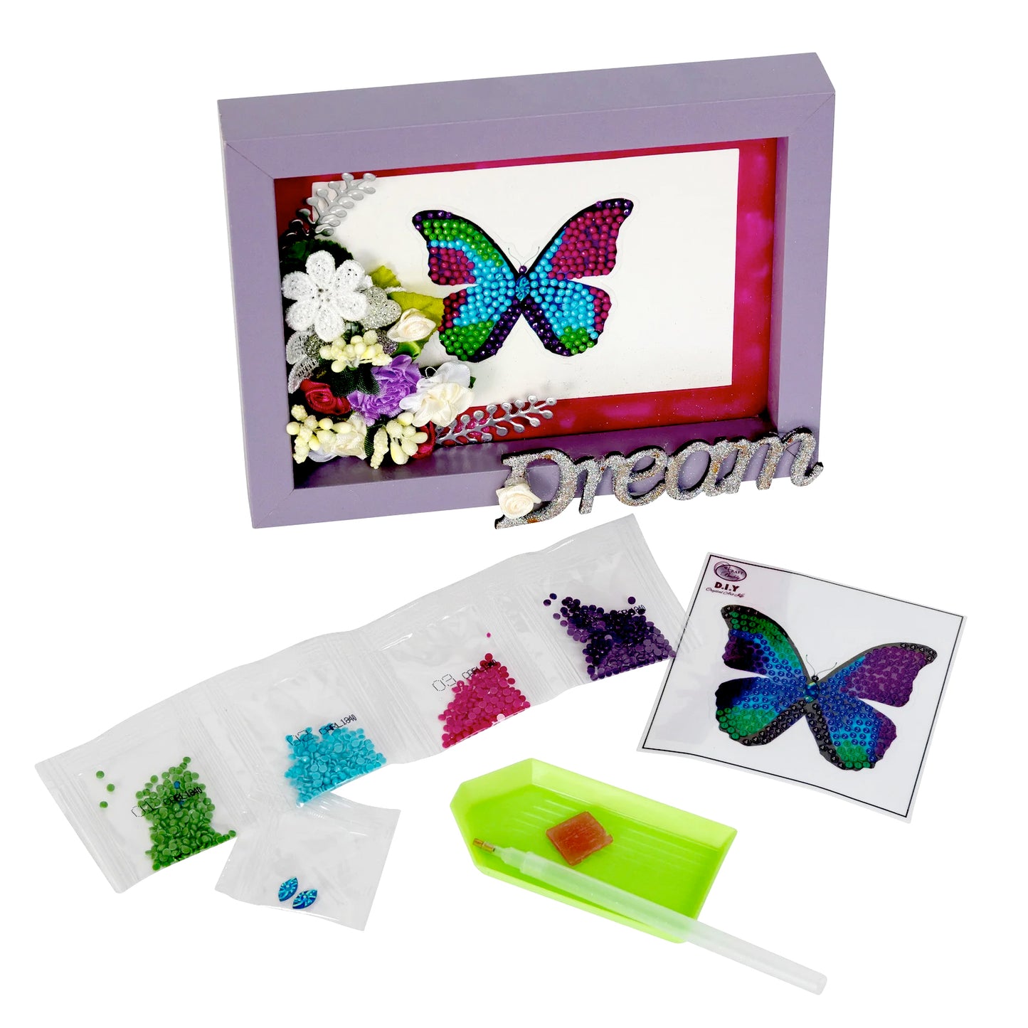 Disco Butterfly - Crystal Art Motifs (With Tools)