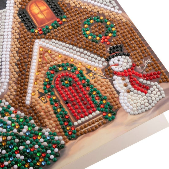 festive cottage Crystal Art Card kit 18x18cm 4