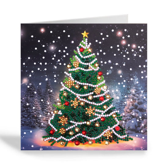 festive fir Crystal Art Card kit 18x18cm 1