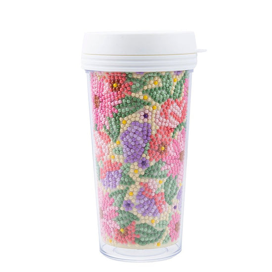 "Floral Dreams" Crystal Art Cold Drink Tumbler