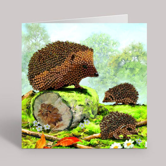 happy hedgehog crystal art card kit 4