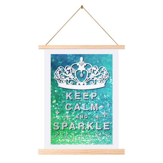 "Keep Calm & Sparkle" Mini Crystal Art Scroll Kit