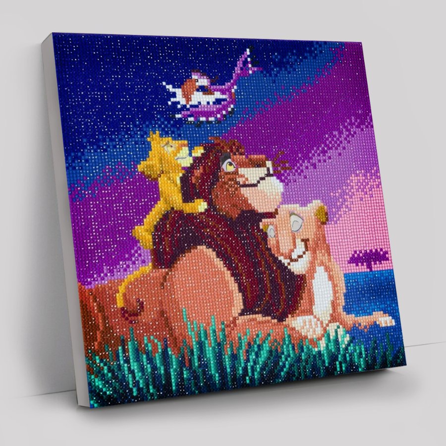 lion king family crystal Art Kit 30x30cm