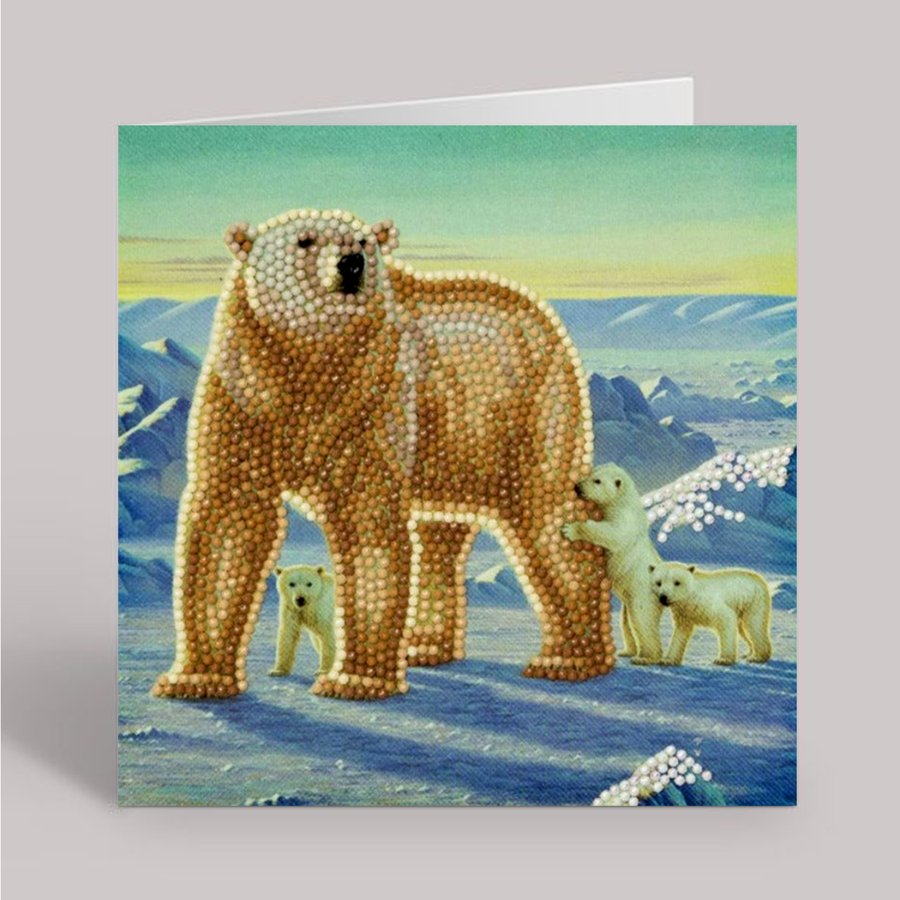 polar family Crystal Art Card