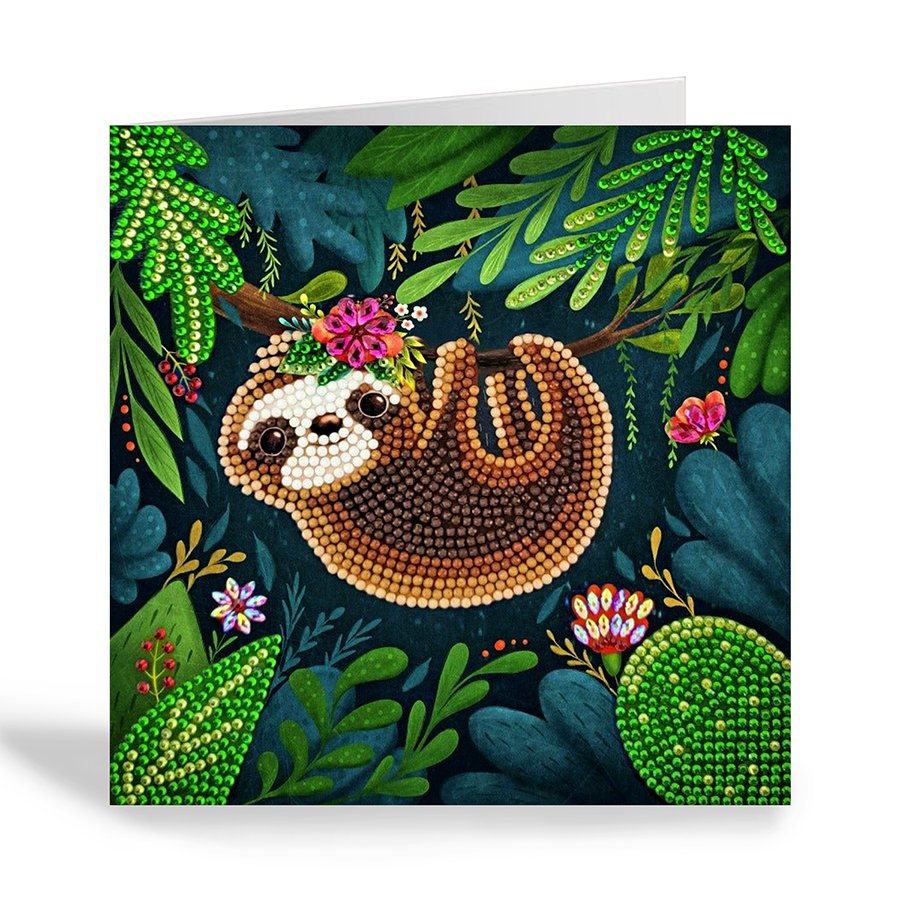 "Sloth" Crystal Art Card Kit