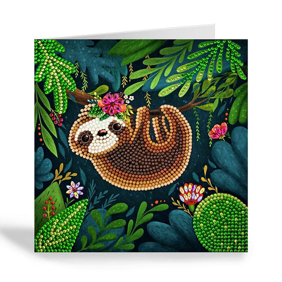 "Sloth" Crystal Art Card Kit