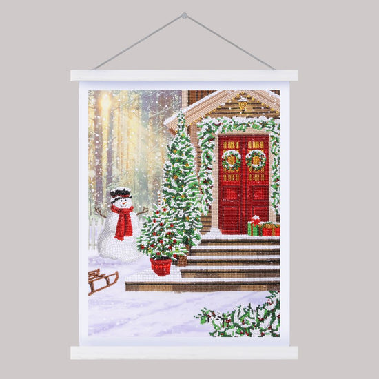 snowy steps crystal art scroll