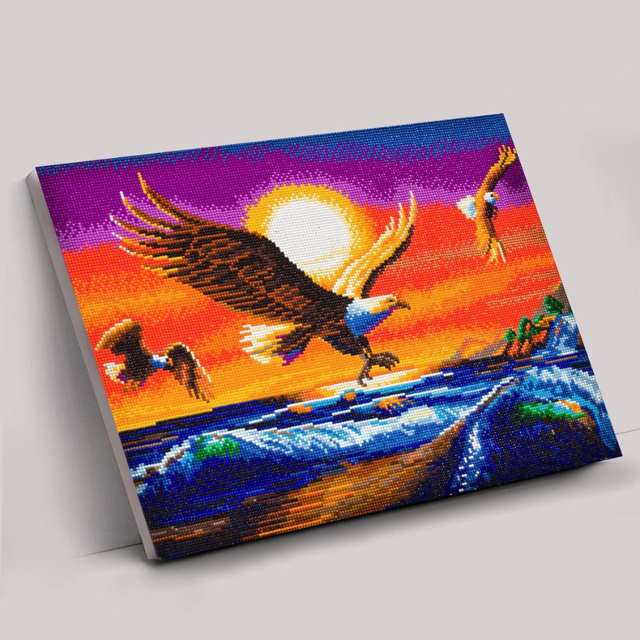 "Sunset Eagles" Crystal Art Kit 40x50cm