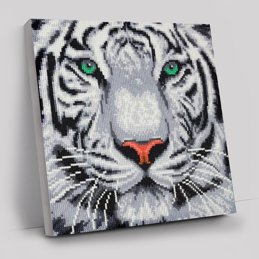 White tiger crystal Art Kit 30x30cm
