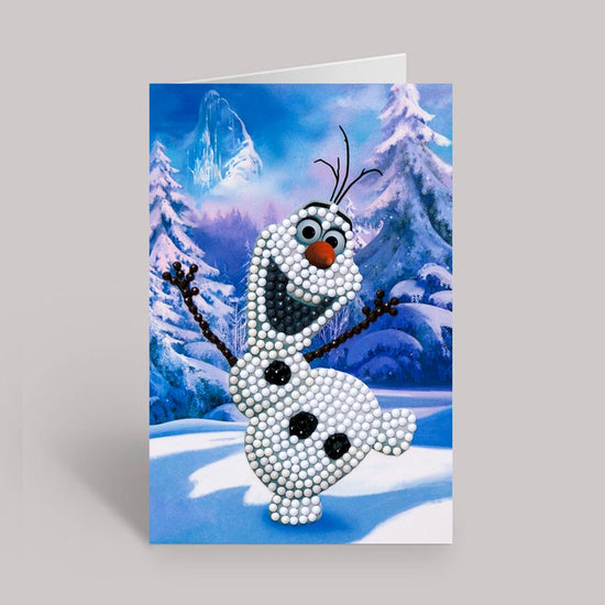 winter olaf crystal art card