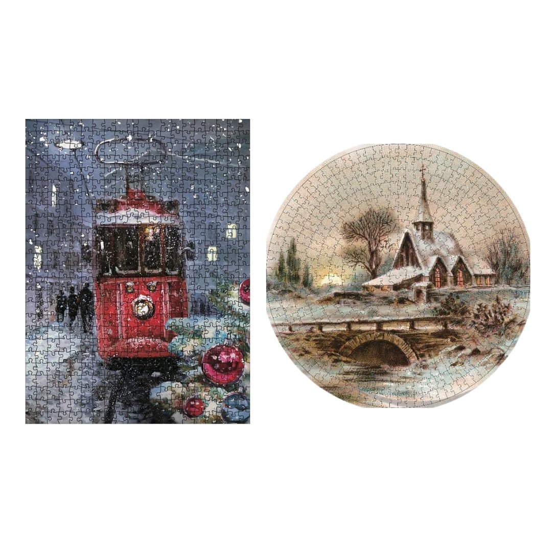 "Festive" Jigsaw Puzzle Set of 2