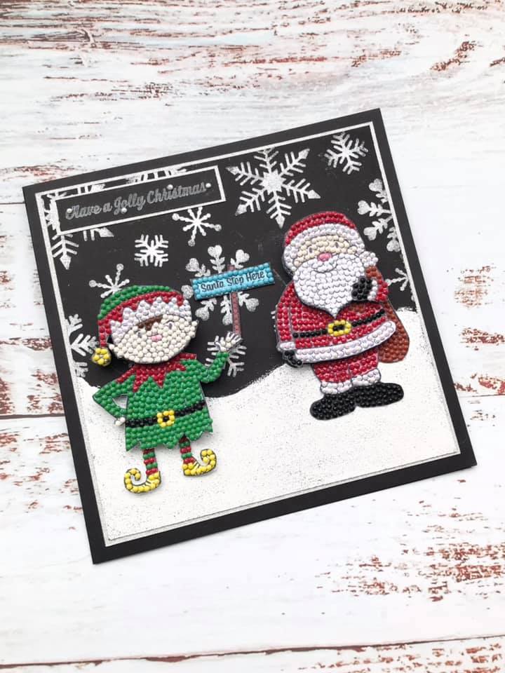 Craft Buddy Crystal Art Santa’s Little Helper A6 Stamp Set