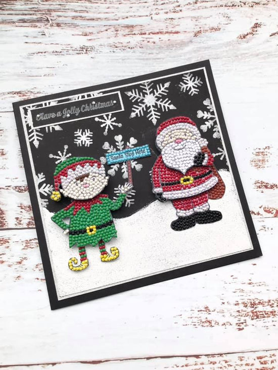 Craft Buddy Crystal Art Santa’s Little Helper A6 Stamp Set