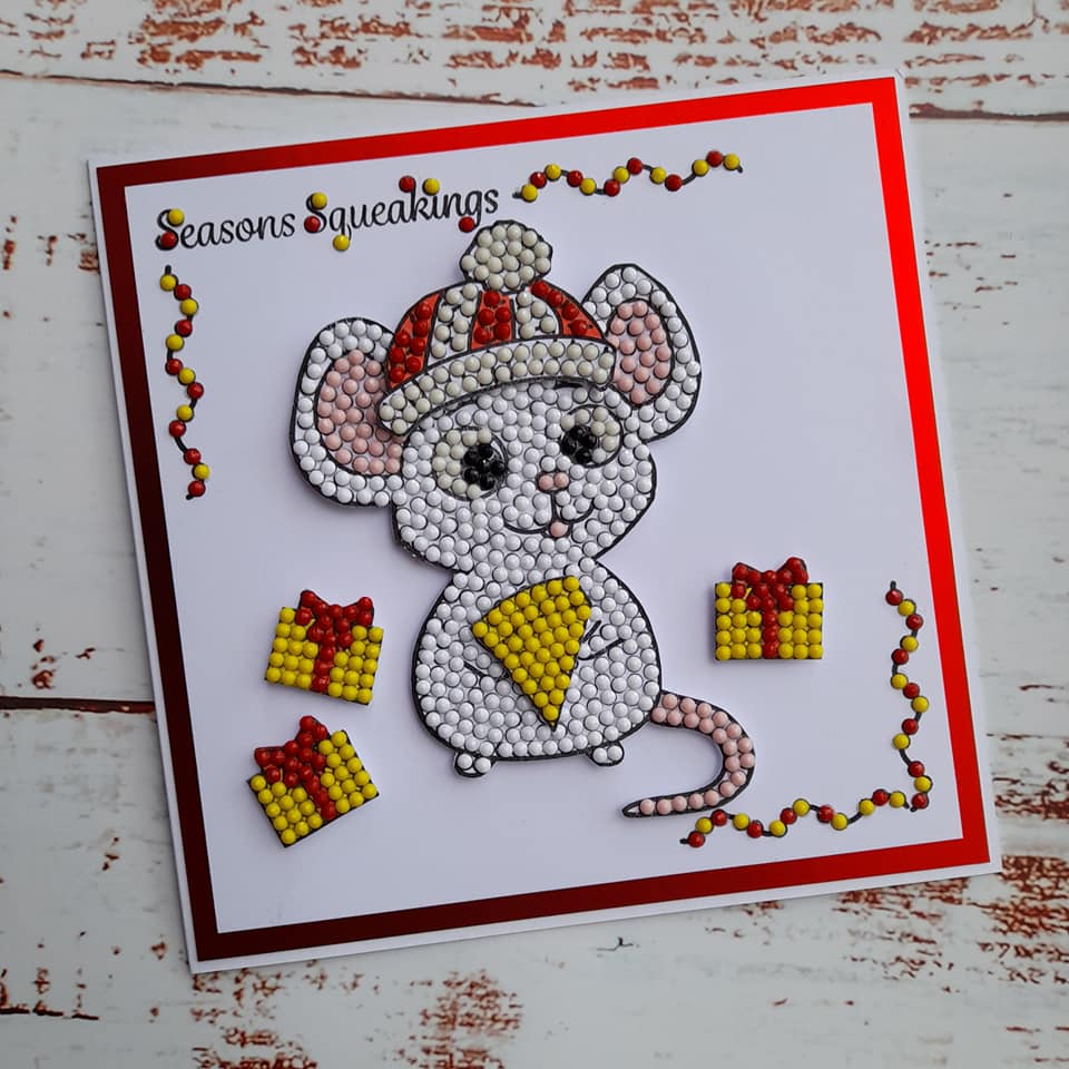 Craft Buddy Crystal Art Squeak the Mouse A6 Stamp Set