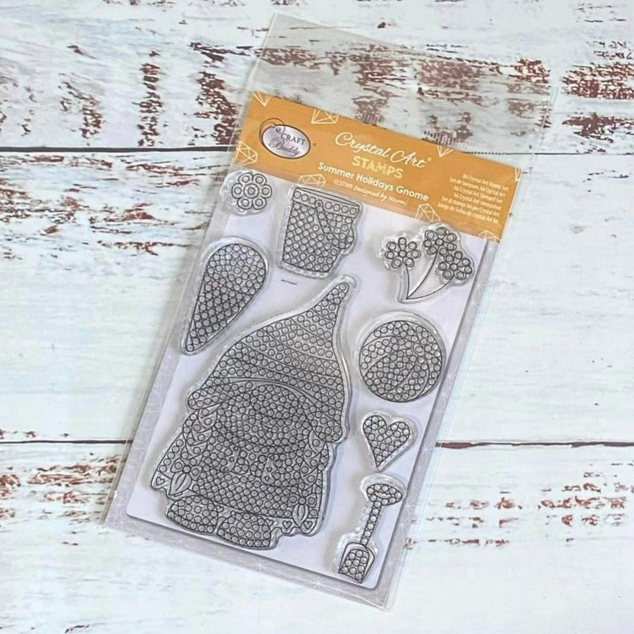 Crystal Art A6 Stamp Set - Summer Holidays Gnome