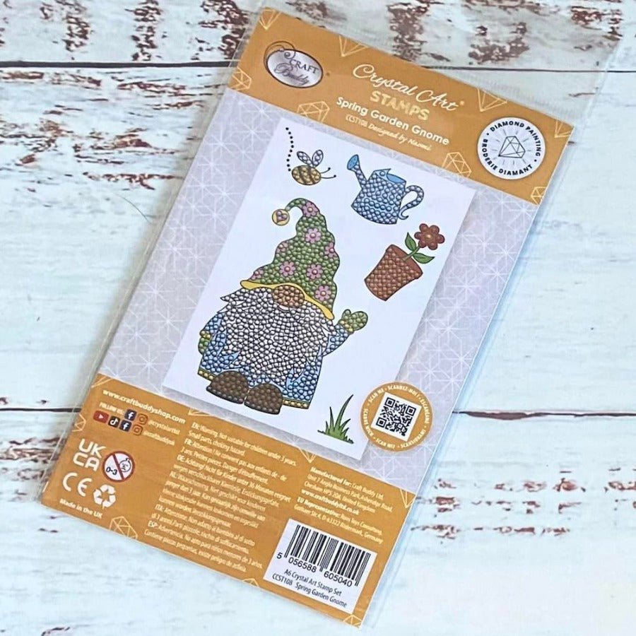 Crystal Art A6 Stamp Set - Spring Garden Gnome