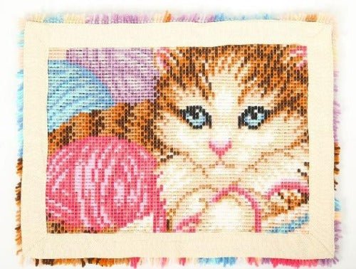 "Playful Cat" Latch Hook Rug Kit 48*64cm