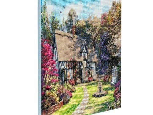"Country Cottage" Crystal Art Canvas Kit 40x50 cm