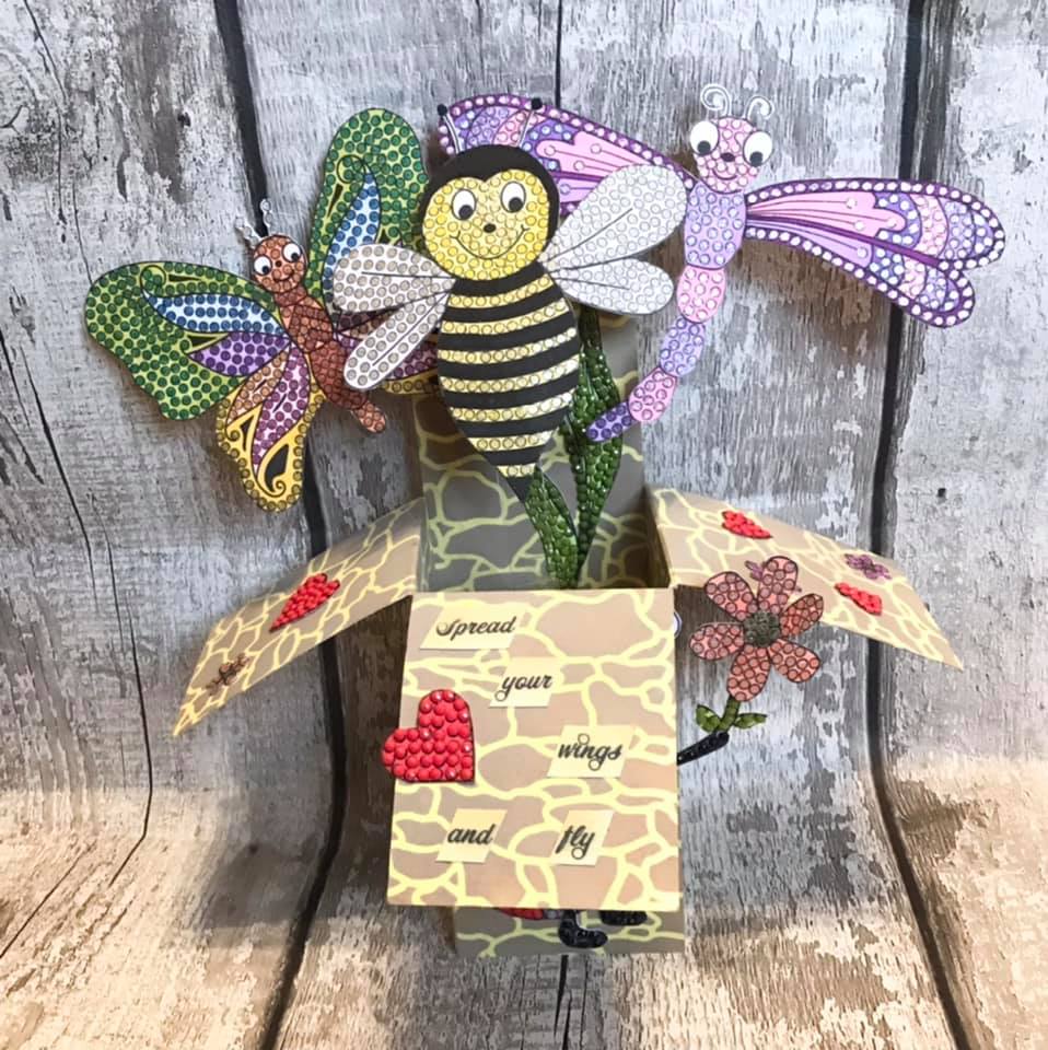 Craft Buddy Buzzing Bee Crystal Art A6 Stamp Set