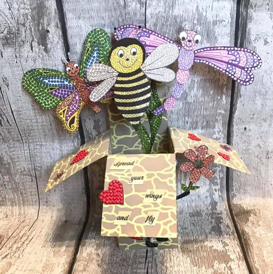 Craft Buddy Buzzing Bee Crystal Art A6 Stamp Set